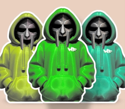 3D Printed MF DOOM hooded bust figurine