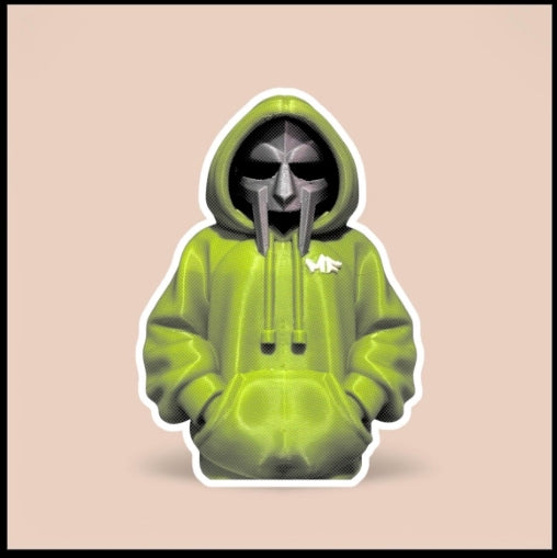3D Printed MF DOOM hooded bust figurine