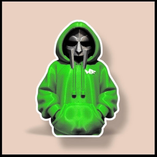 3D Printed MF DOOM hooded bust figurine